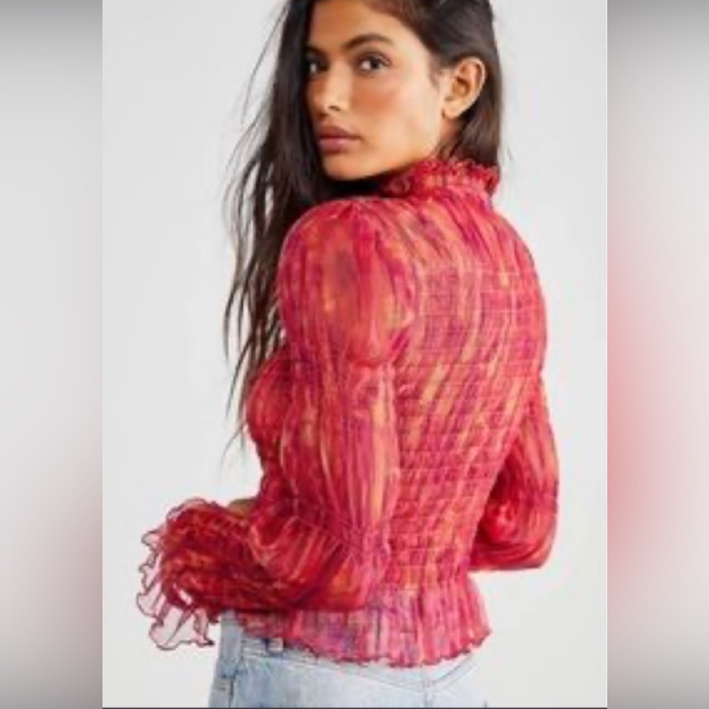 Free People Sheer mesh Top - new!
